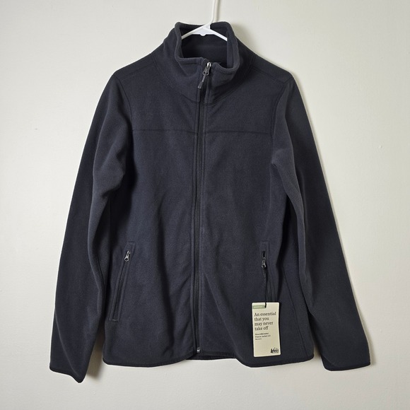 REI Jacket Groundbreaker Fleece Womens Medium NWT Black - Picture 1 of 10